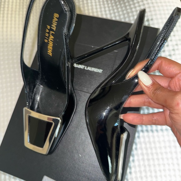 Saint Laurent Black and silver Women's Heels - Picture 3 of 11